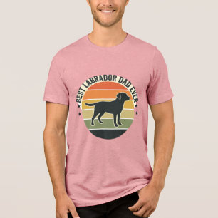 Triblenda Camiseta Vectorial de Perro Padre Labrador Vintage