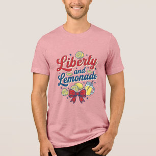 Triblenda Camiseta Vectorial Patriótica de Limonada y Libert