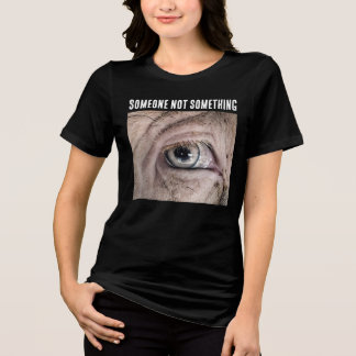 Triblenda Camiseta vegana de CERDO ALGO NO ALGUIEN