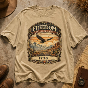 Triblenda Camiseta Vintage Americana Freedom National Park