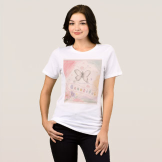 Triblenda Camiseta vintage de mariposa floral | Suave estéti