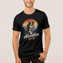 Triblenda Camiseta vintage de perro compañero de aventuras