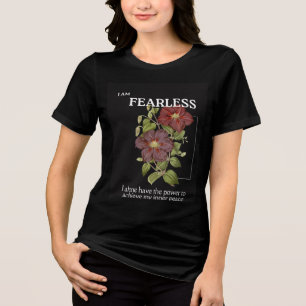 Triblenda Camiseta Vintage Floral Acuarela Negra Y Verde