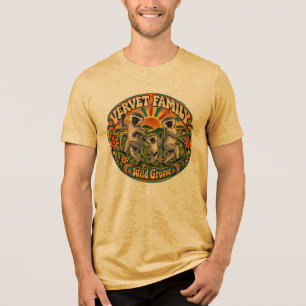 Triblenda Camiseta vintage psicodélica con rostro Sweet Jam