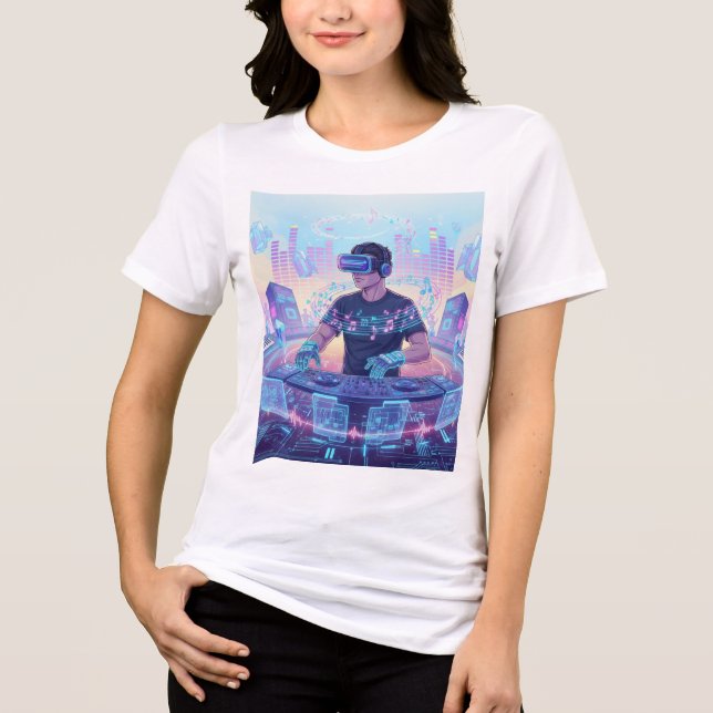 Triblenda Camiseta Virtual Reality Mixscape DJ (Anverso)