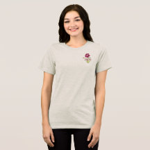 Camiseta WOM3NS TRI DISEÑO DE FLORES DE MEZCLA