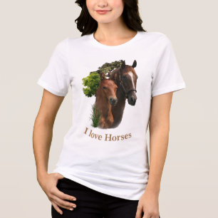 Triblenda Camiseta Yo amo a los Caballos