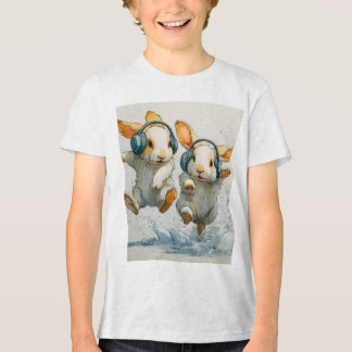 Triblenda Cantos de baile con audífonos niños camiseta