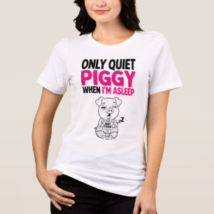 Triblenda Cerdo Tranquilo Estoy Dormido Camiseta Divertida P