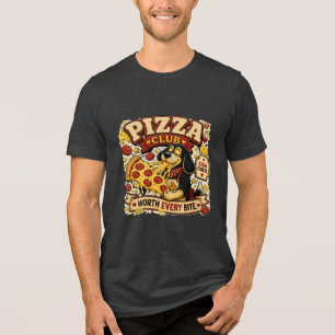 Triblenda Club de Pizza Camiseta Divertida Personalizada par