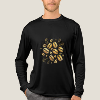 Triblenda Coffee dorado frijol camiseta - Negro y Go de lujo