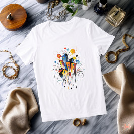 Triblenda Colorida camiseta abstracta de la ciudad | Arte ur