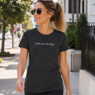 Triblenda 'comienza hoy' Camiseta de Fitness Hábitos Nuevos