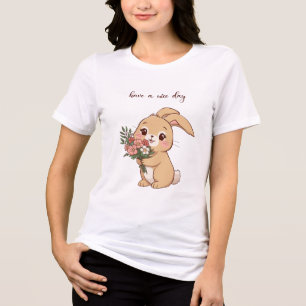 Triblenda Conejito Bonito con Camiseta de Flor – D