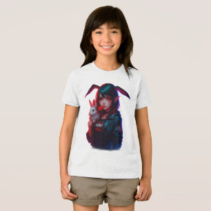Triblenda Conejo Cyberpunk – Camiseta Infantil Genial de Neo