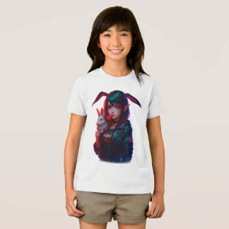 Triblenda Conejo Cyberpunk – Camiseta Infantil Genial de Neo