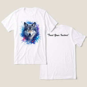 Triblenda Confía en tu instinto – Camiseta de lobo acuarela