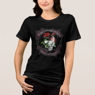 Triblenda Cráneo y camiseta gótica estética Rosa