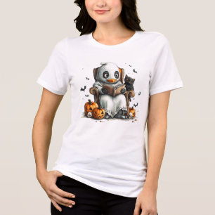 Triblenda Cute Camiseta de Perro Leyendo para Halloween 🎃