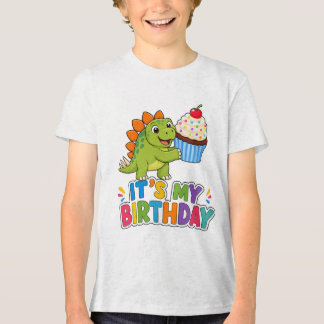 Triblenda Cute Camiseta Infantil de Cumpleaños de Dinosaurio