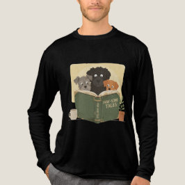 Triblenda Cute Perro Leyendo Camiseta de Amante de Libros