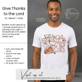 Triblenda "Dar Gracias al Señor" Camiseta Tri-Blend para Hom