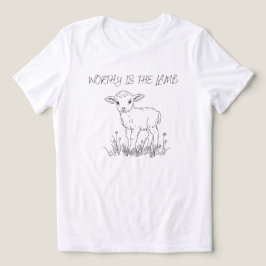 Triblenda Digno es el Cordero Camiseta Cristiana Religiosa