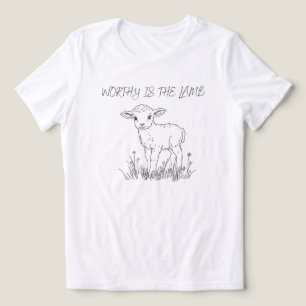 Triblenda Digno es el Cordero Camiseta Cristiana Religiosa