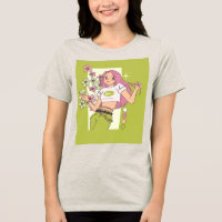 diseño de camiseta con chica bonita