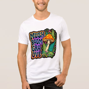Triblenda Diseño de camiseta con estética retro Mushroom Gro