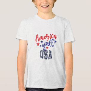 Triblenda diseño de camiseta de Amercia yall 