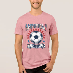 Triblenda Diseño de camiseta de balón de fútbol vintage de f