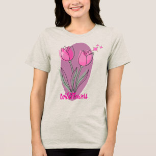 Triblenda Diseño de camiseta de flores silvestres ADVcreator