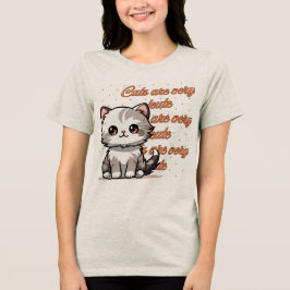 Triblenda Diseño de camiseta de gato lindo Gif adorable para