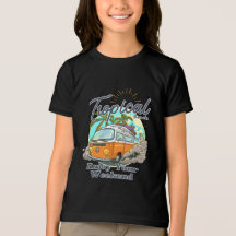 Diseño de camiseta de playa tropical