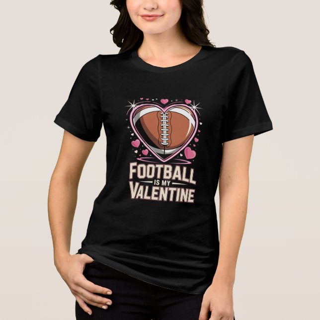 Triblenda Diseño de camiseta de San Valentín de fútbol ameri (Anverso)