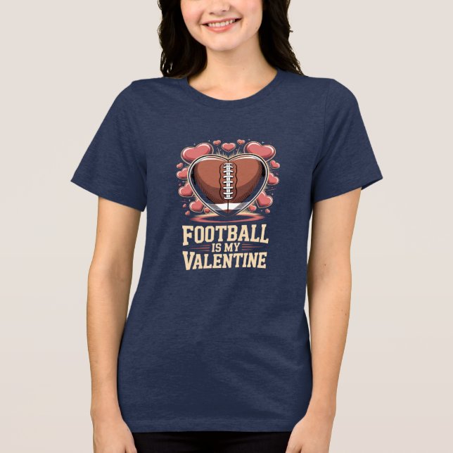 Triblenda Diseño de camiseta de San Valentín de fútbol ameri (Anverso)