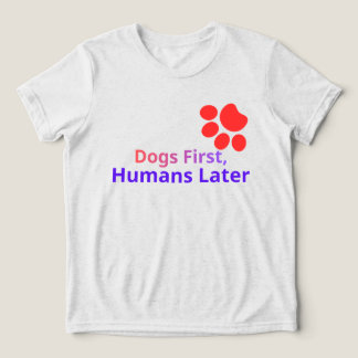 Triblenda Diseño de camiseta divertida de perros primero hum