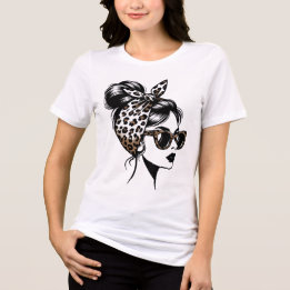 Triblenda Diseño de camiseta estética de moda de niña con es