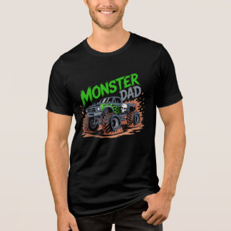 Triblenda Diseño de Camiseta Familiar de Papá de Monster Tru