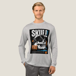 Triblenda Diseño de camiseta gráfica de cráneo con estilo