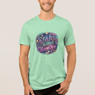 Triblenda Diseño de camiseta inspiradora Estrellas brillan c