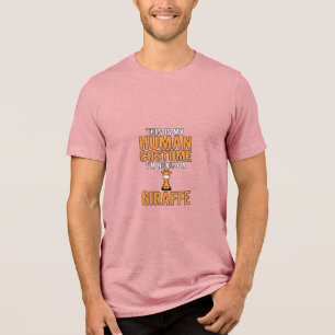 Triblenda Diseño de camiseta vectorial de disfraz de jirafa