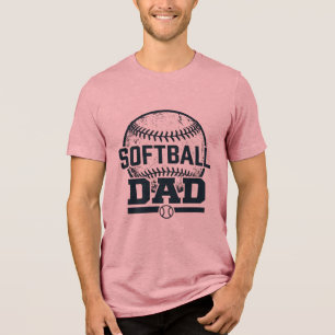 Triblenda Diseño de camiseta vectorial para papá de sóftbol