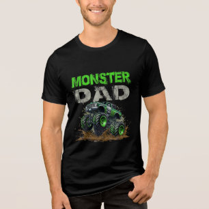 Triblenda Diseño de Papá de Camión Monstruo, Camiseta de coi