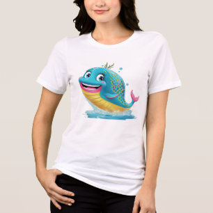 Triblenda Diseño del logo de la camiseta / Hoodies Whale Fis