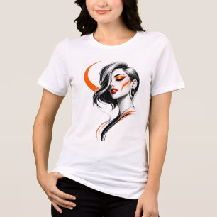 Triblenda Diseño gráfico de camiseta de belleza moderna