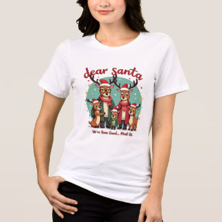 Triblenda Divertida camiseta de Navidades de renos
