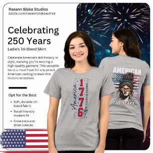 Triblenda EE. UU. Celebrando 250 Años Camiseta Tri-Blend