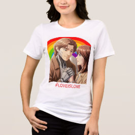 Triblenda El amor es amor - Camiseta de mujer para pareja hu